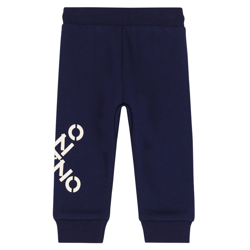 Younger Boys Navy Blue Logo Joggers, 1, hi-res image number null