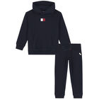 Boys Navy Logo Tracksuit, 1, hi-res