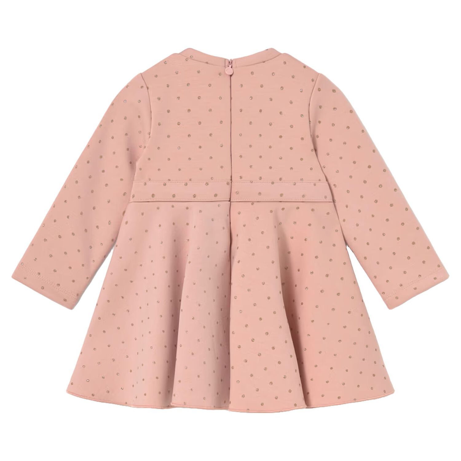 Younger Girls Pink & Gold Neoprene Dress, 1, hi-res