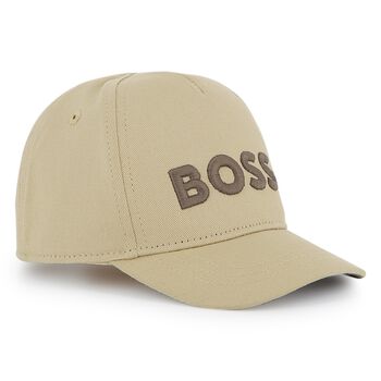 Boys Beige Logo Cap