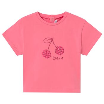 Younger Girls Pink Cherry T-Shirt