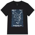 Boys Black Logo T-Shirt, 1, hi-res