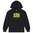 Boys Black Logo Hooded Top, 1, hi-res