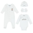 White Logo Baby Gift Set, 1, hi-res