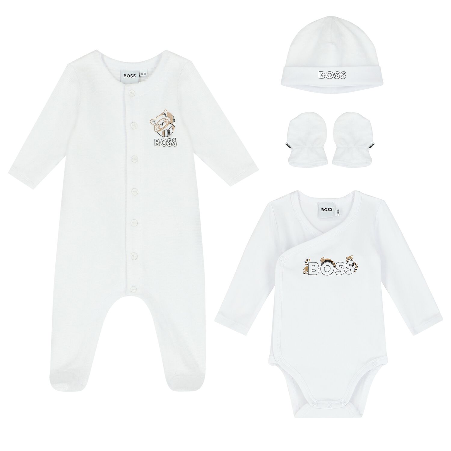 White Logo Baby Gift Set, 1, hi-res image number null