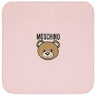 Girls Pink Teddy Bear Logo Baby Blanket, 4, hi-res