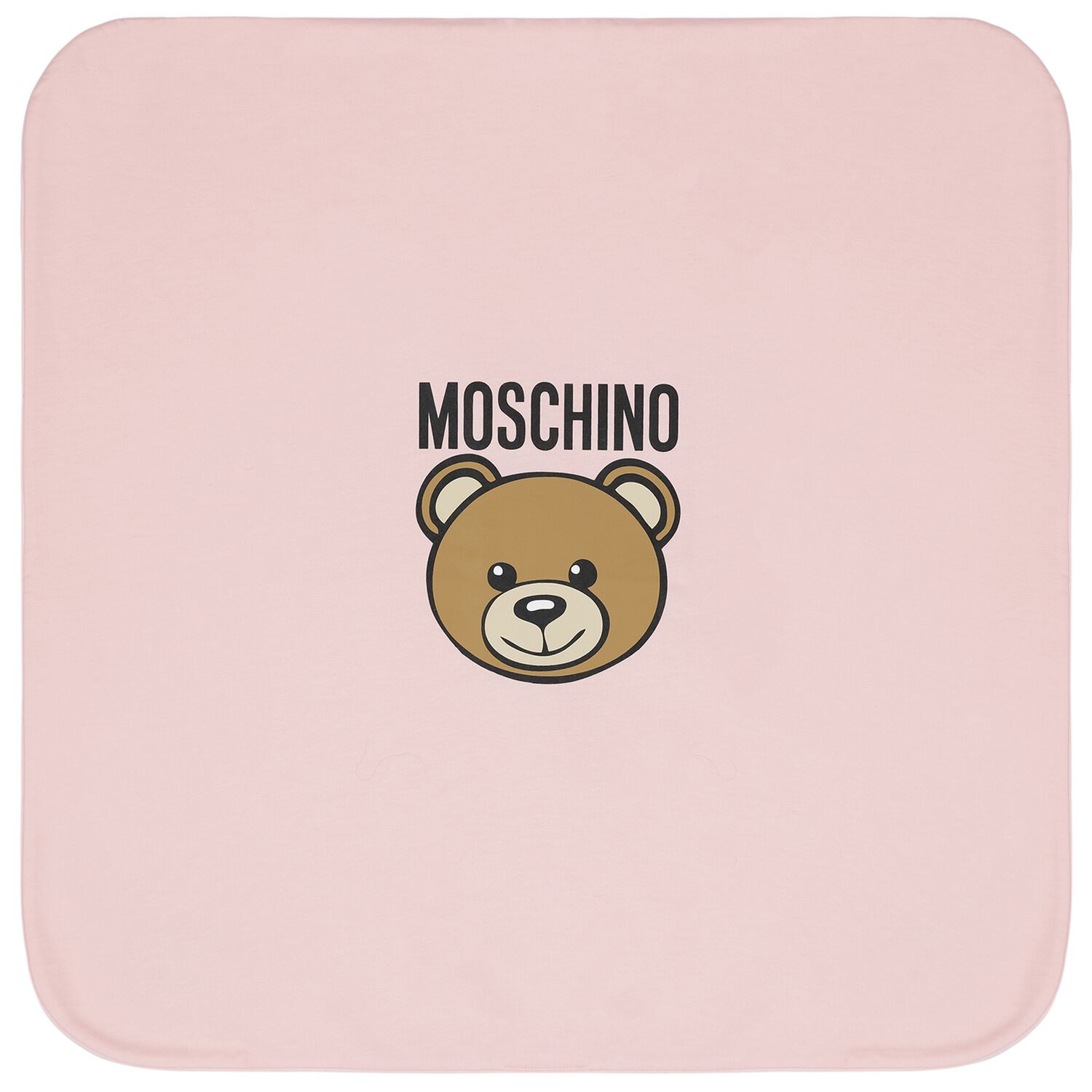 Girls Pink Teddy Bear Logo Baby Blanket, 4, hi-res