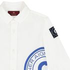 Younger Boys White Logo Shirt, 2, hi-res