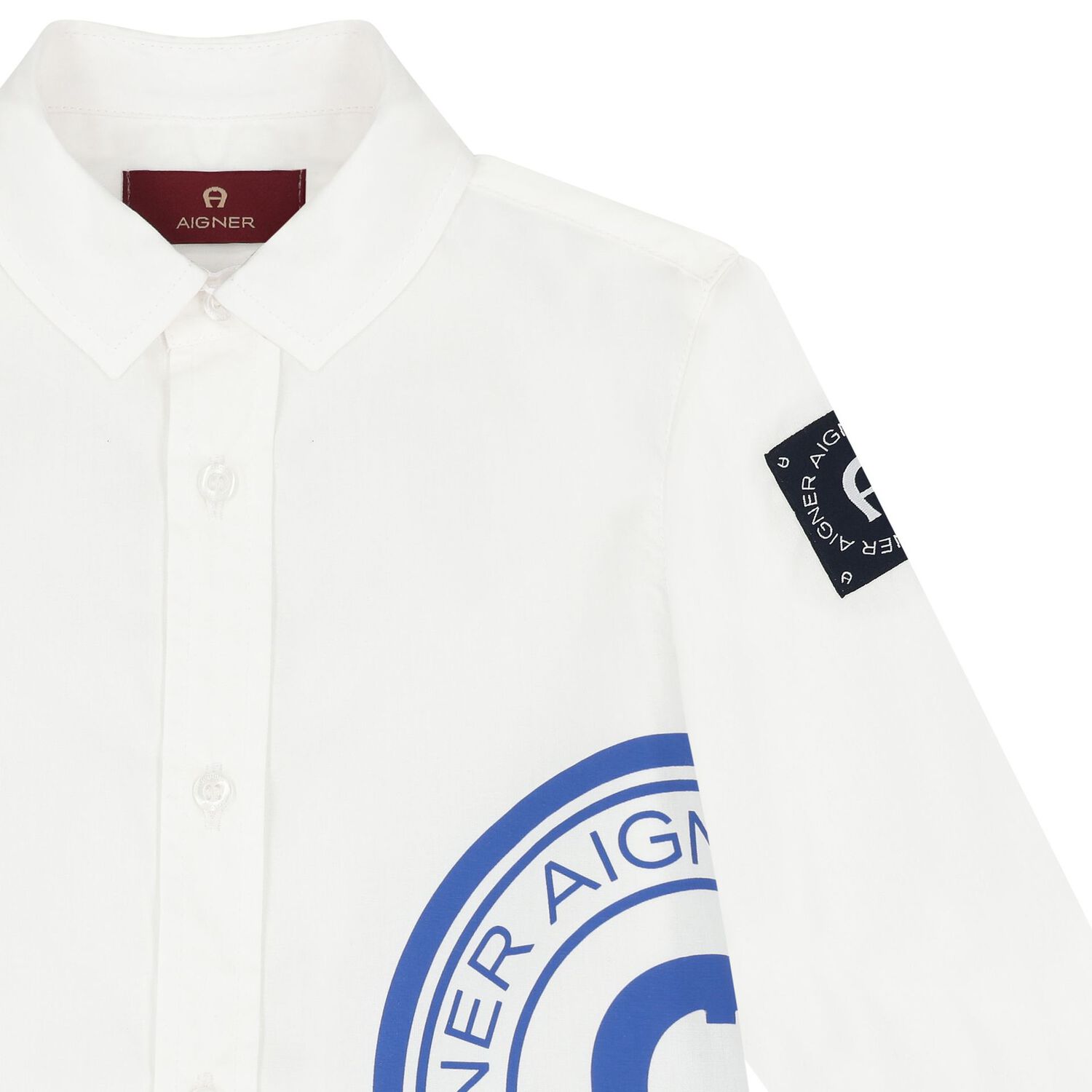 Younger Boys White Logo Shirt, 2, hi-res image number null