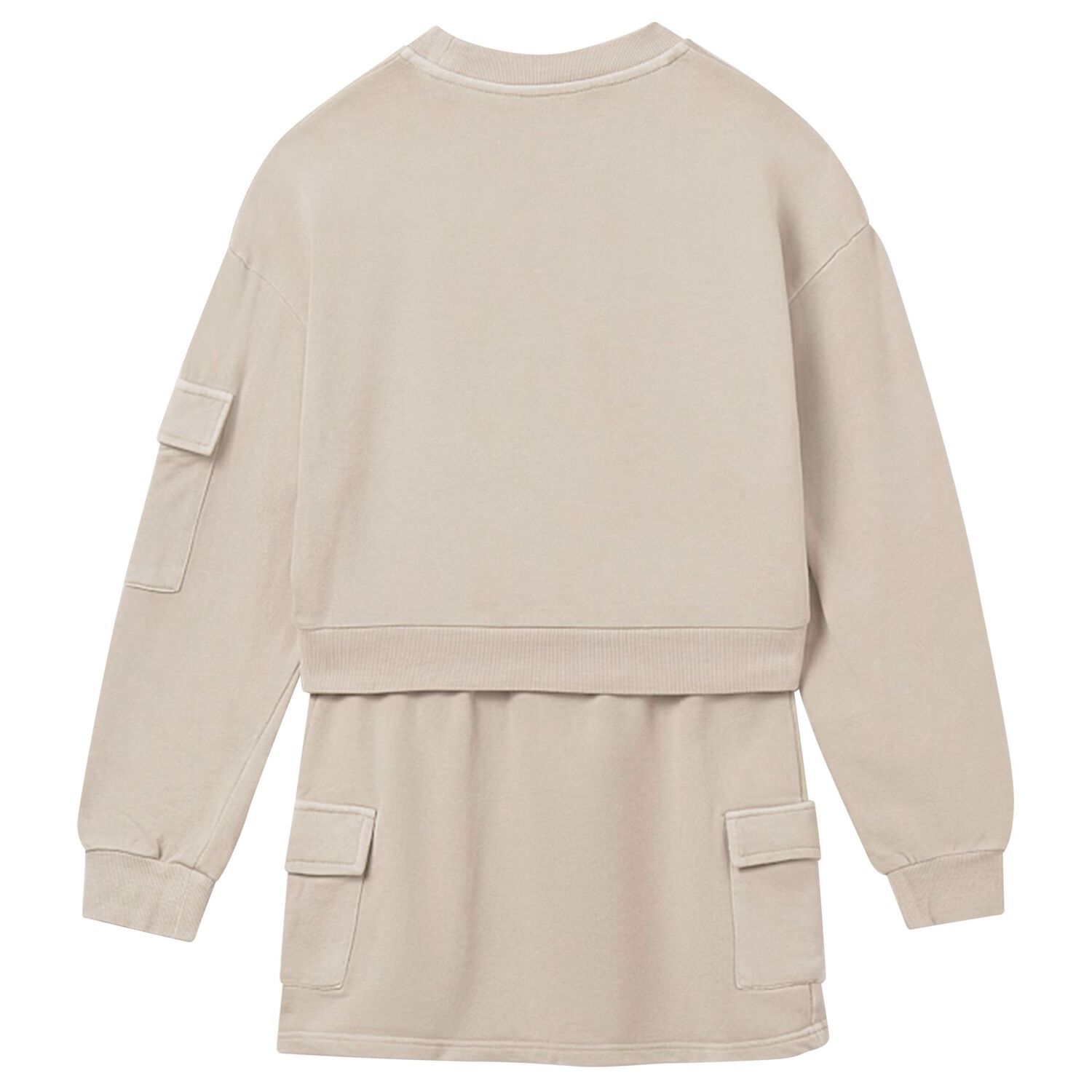 Girls Grey Cargo Skirt Set, 1, hi-res