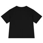 Girls Black & Gold Logo T-Shirt, 1, hi-res