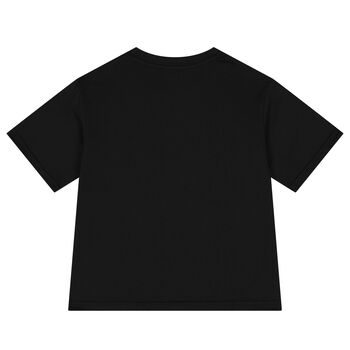 Girls Black & Gold Logo T-Shirt