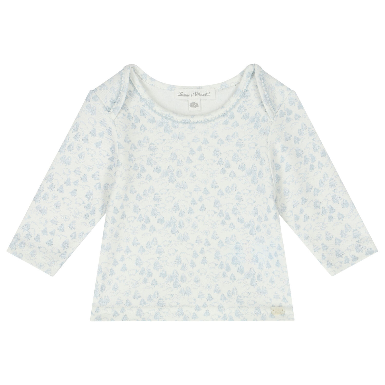 Baby Boys Ivory Tree & Sheep Pyjamas, 1, hi-res
