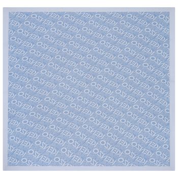 Blue Logo Knitted Baby Blanket