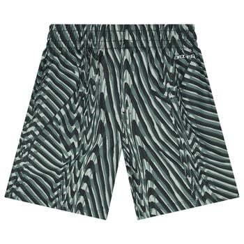 Boys Green & Black Logo Shorts