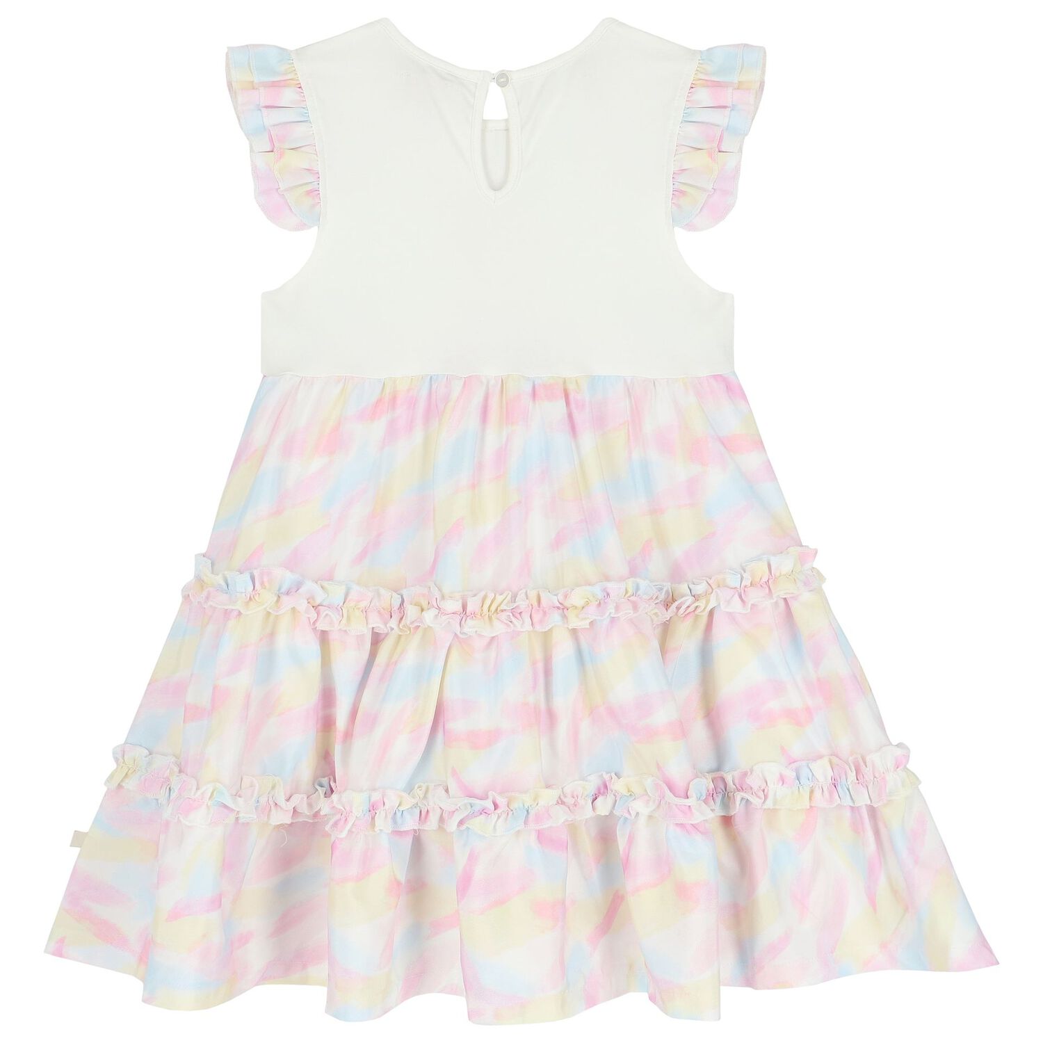 Girls Ivory, Pink, Yellow & Blue Ice Cream Dress, 1, hi-res image number null