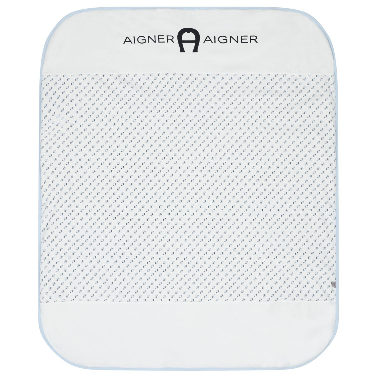 Baby Boys Blue & White Logo Blanket, 2, hi-res