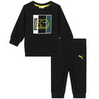 Black Smiley Logo Tracksuit, 1, hi-res