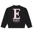 Girls Black Logo Zip Up Top, 1, hi-res