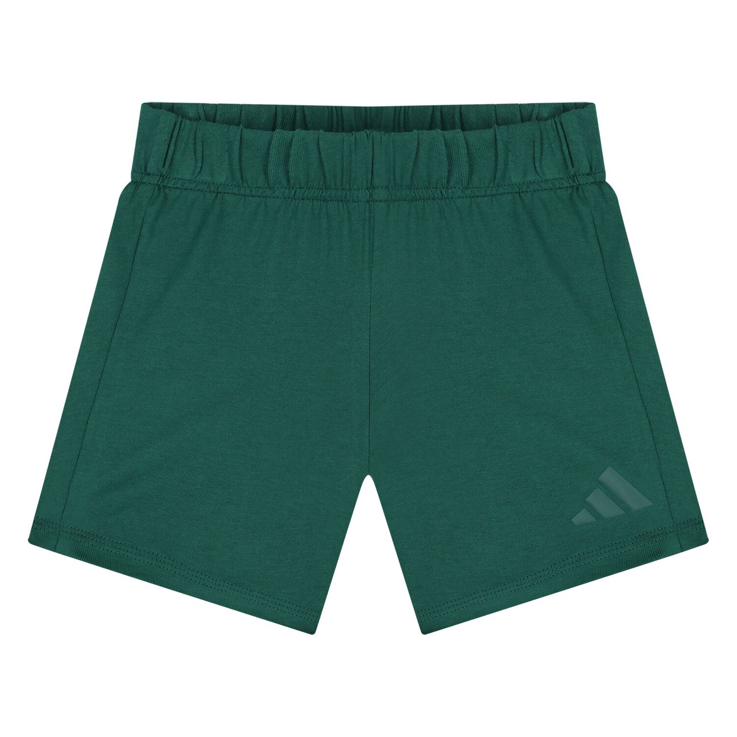 Younger Boys White & Green Logo Shorts Set, 1, hi-res
