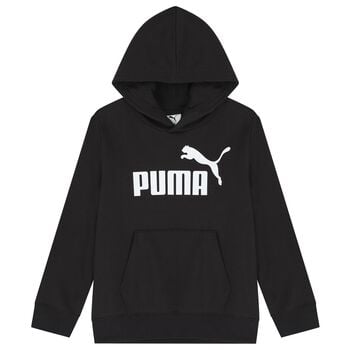 Boys Black & White Logo Hooded Top