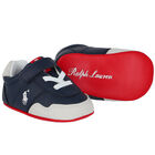 Baby Boys Navy Blue Logo Pre Walker Shoes, 1, hi-res