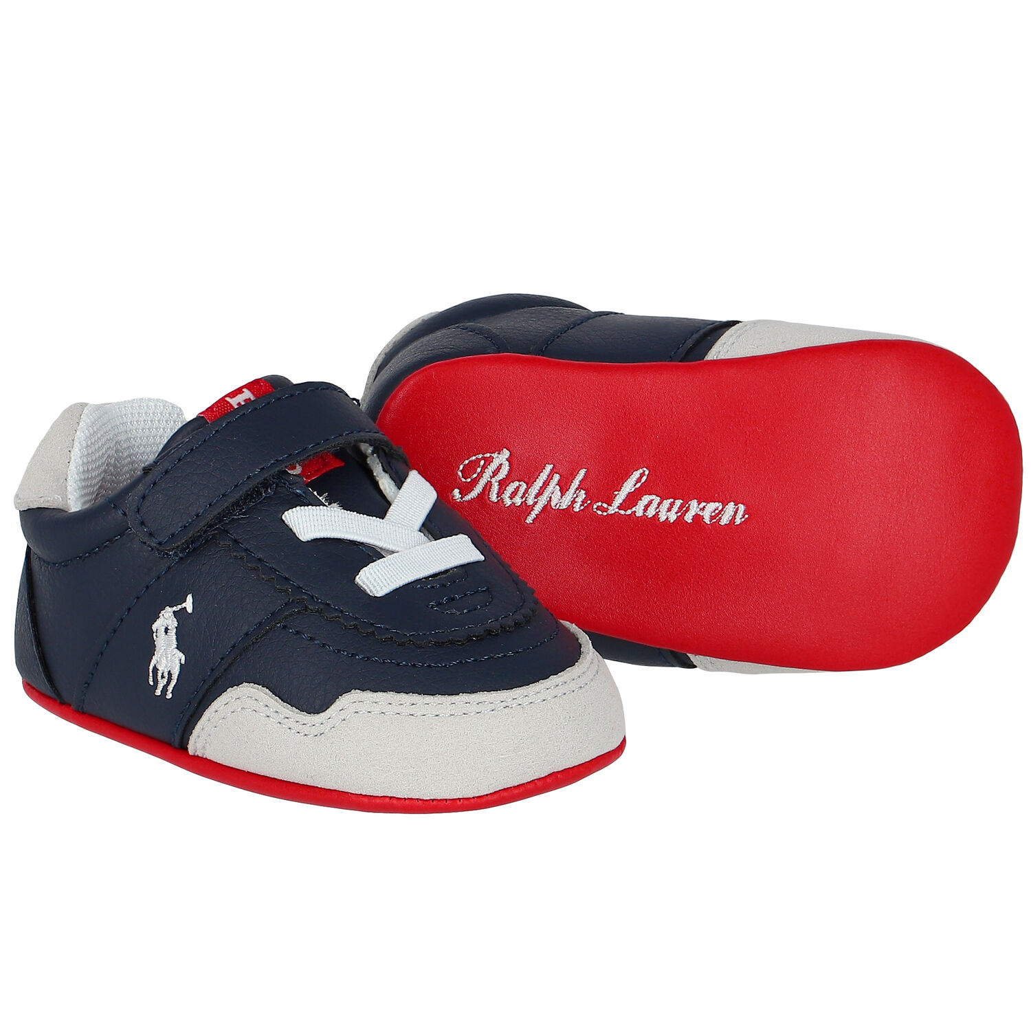 Baby Boys Navy Blue Logo Pre Walker Shoes, 1, hi-res