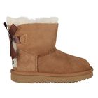 Younger Girls Chestnut Brown Mini Bailey Bow II Suede Boots, 2, hi-res