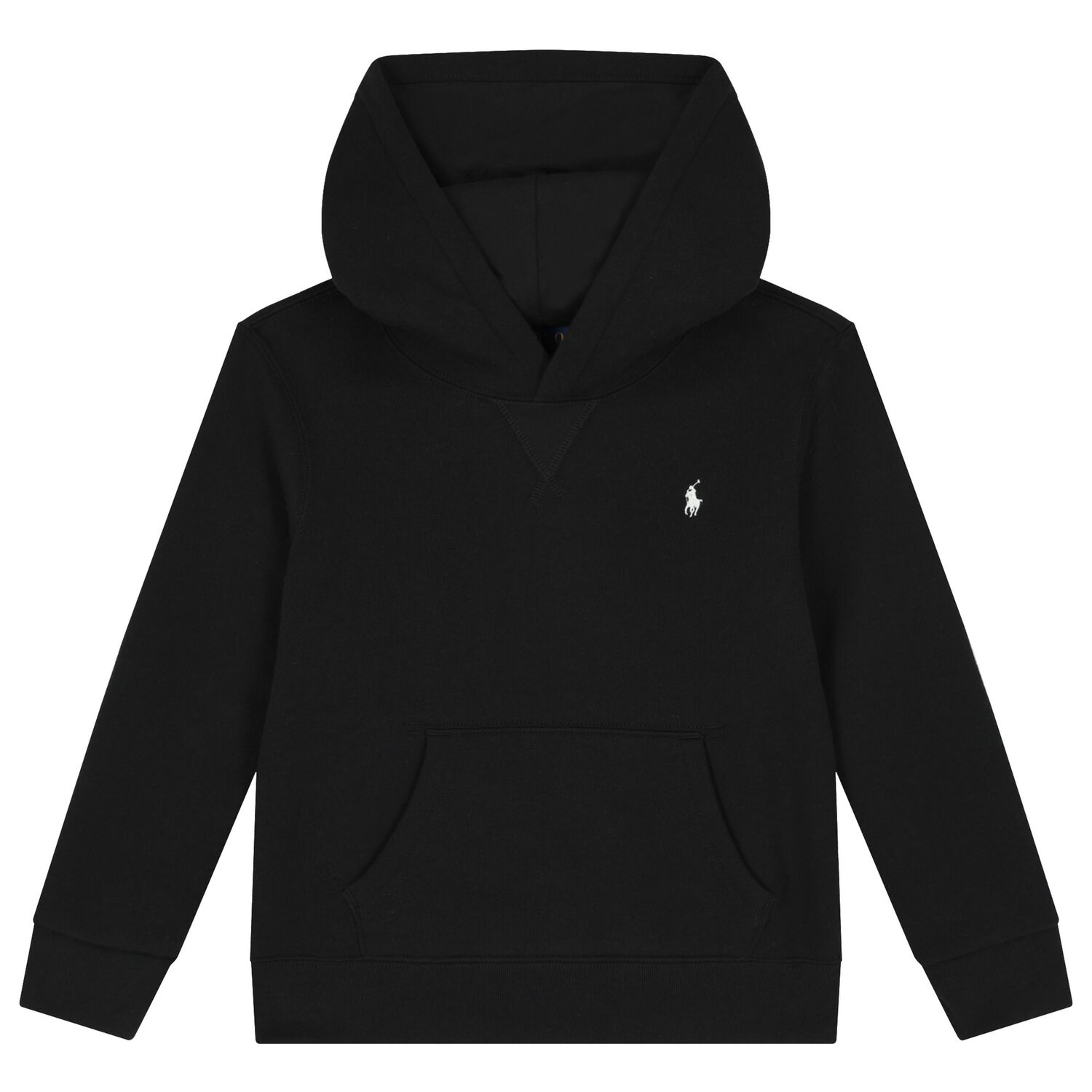Boys Black Logo Hooded Top, 1, hi-res image number null