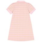 Girls Pink & Gold Logo Polo Dress, 2, hi-res