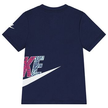 Girls Navy Blue Logo T-Shirt, 2 Girls Navy Blue Logo T-Shirt