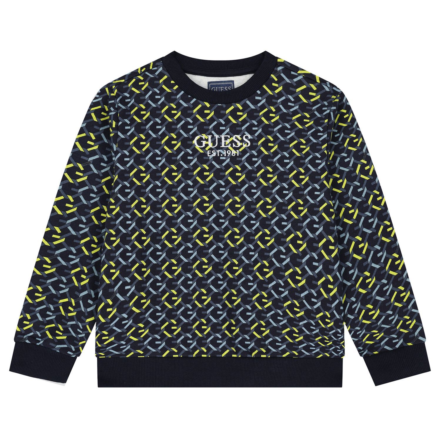 Boys Navy Blue Logo Sweatshirt, 1, hi-res