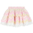 Girls Pink & White Heart Skirt Set, 1, hi-res