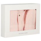 Baby Girls Pink Logo Babygrow Gift Set, 2, hi-res