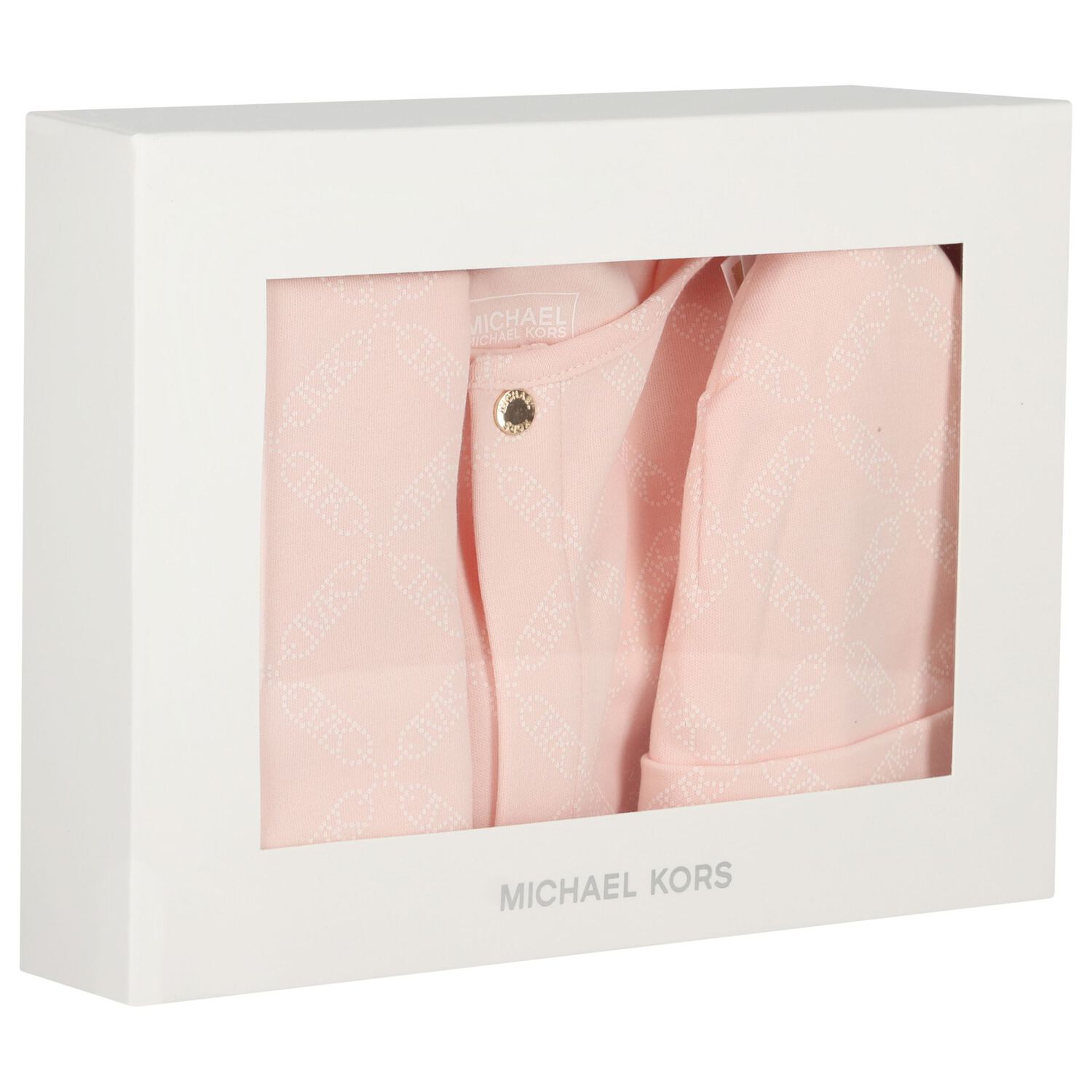 Baby Girls Pink Logo Babygrow Gift Set, 2, hi-res