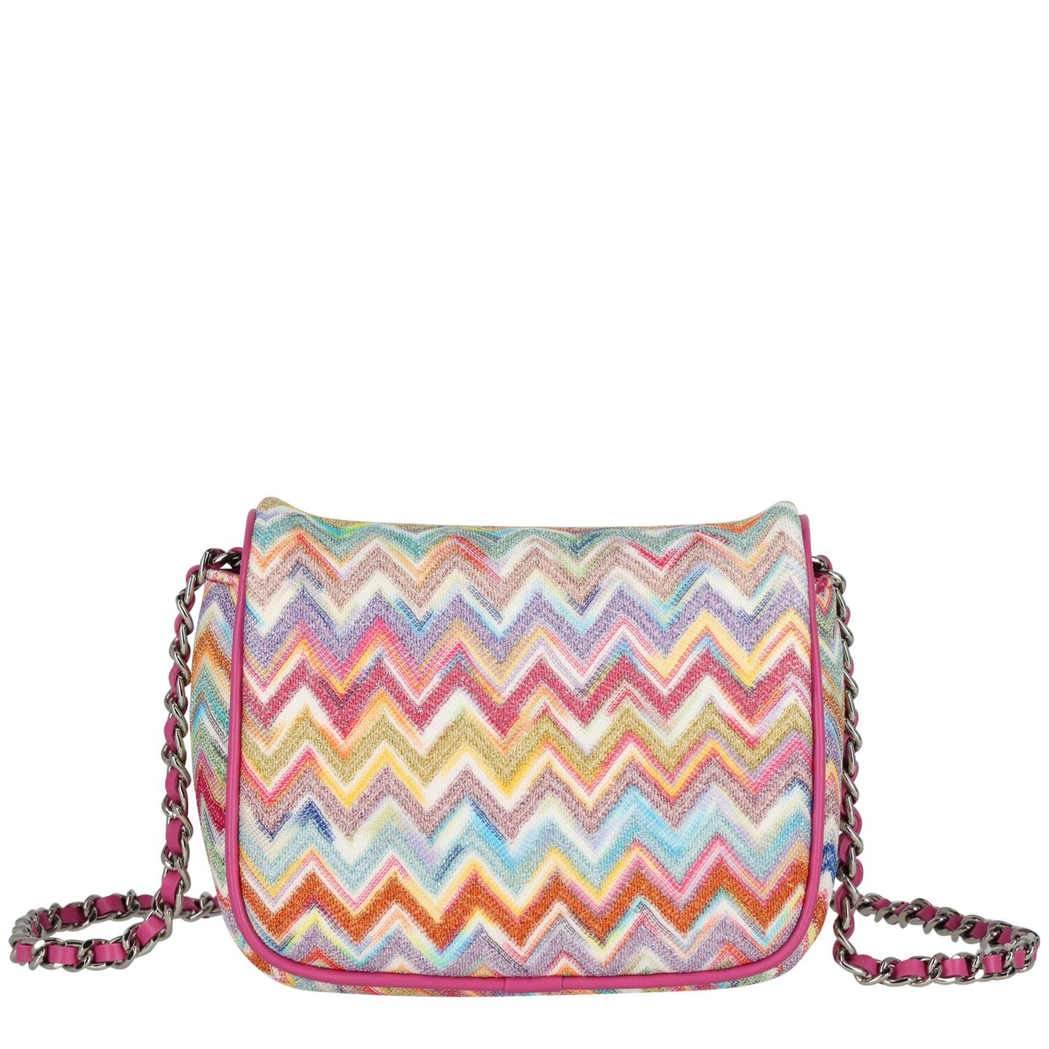 Girls Multi-Coloured Zig Zag Crossbody Bag, 1, hi-res