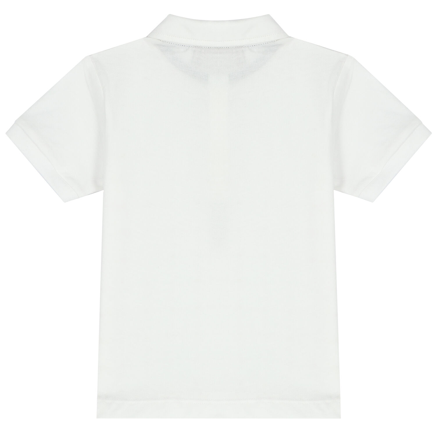 Younger Boys White Logo Polo Shirt, 2, hi-res