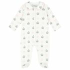 Baby Girls White & Pink Babygrow, 1, hi-res