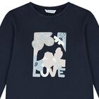 Girls Navy Blue Leggings Set, 1, hi-res