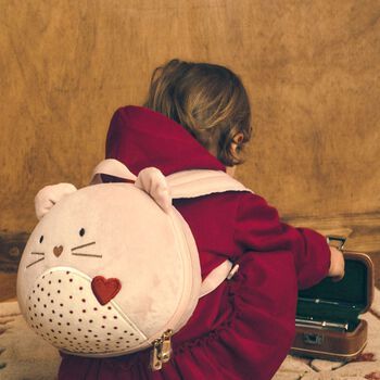 Girls Pink Mouse Backpack ( 26 CM )