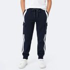Boys Navy Blue Logo Joggers, 2, hi-res