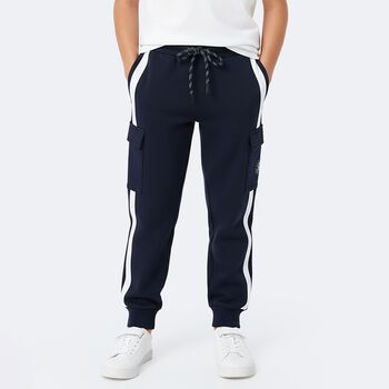 Boys Navy Blue Logo Joggers