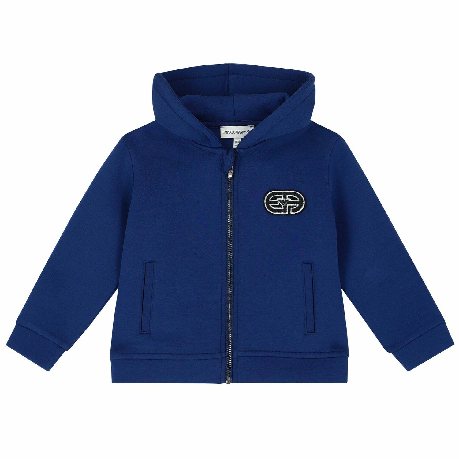 Younger Boys Blue Logo Zip Up Top, 1, hi-res image number null