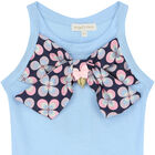 Girls Blue Bow Top, 1, hi-res