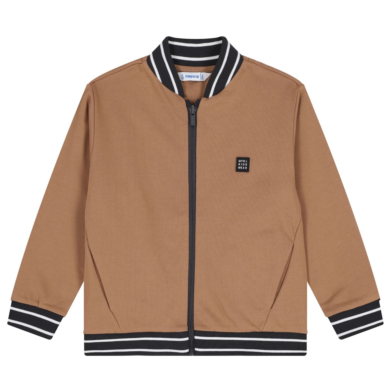 Boys Beige, White & Black Tracksuit Set (3 Piece), 2, hi-res