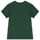 Boys Green Logo T-Shirt, 3, hi-res