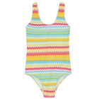 Girls Multi-Coloured Zigzag Swimsuit, 2, hi-res