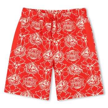 Boys Red Logo Shorts