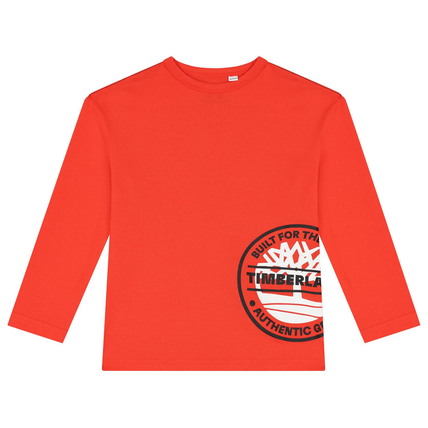 Boys Orange Logo Long Sleeve Top, 2, hi-res image number null