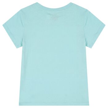 Girls Turquoise Blue Polo Bear T-Shirt